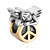 22K Cute Sleeping Angel Peace Symbol All Brand Two Tone Plated Beads Charms Bracelets