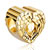 22 K Golden Heart Angel Wing Love Fit All Brands Gold Plated Beads Charms Bracelets