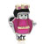 22K Rose Pink Crystal Cute Little Girl Two Tone Plated Beads Charms Bracelets