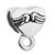 Heart With Wing Dangle Love Silver Plated Beads Charms Bracelets