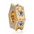 22 K Golden Clear Crystal Spacer Fit All Brands Gold Plated Beads Charms Bracelets
