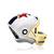 22 K Golden Baseball Cap Fit All Brands Two Tone Plated Beads Charms Bracelets