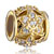 Filigree Vintage Antique 22 K Golden Clear Swarovski Element Crystal Star Fit All Brands Gold Plated Beads Charms Bracelets