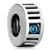 Round With September Birthstone Blue Crystal Style Pandora Silver Plated European Beads