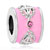 Pretty Pink With Crystal And Elegant Silver Plated Beads Charms Bracelets