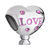 Pink Crystal Love Heart Silver Plated Beads Charms Bracelets