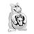 Cute Kangaroo Carrying Baby Silver Plated Beads Charms Bracelets