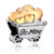 22K Cute Cart Engraved Be Mine Full Of Hearts Love Two Tone Plated Beads Charms Bracelets