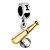 Mothers Day Gifts I Love Playing Baseball Fit All Brands Two Tone Plated Beads Charms Bracelets