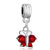 Jul Birthstone Light Red Diamond Accent Butterfly Dangle European Beads All Brands Charms Bracelets