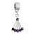 Light Amethyst Sector Fit All Brands &  Dangle European Beads Charms Bracelets