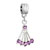 Pale Purple Birthstone Sector Fit All Brands &  Dangle European Beads Charms Bracelets