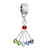 Colorful Birthstone Sector Fit All Brands &  Dangle European Beads Charms Bracelets