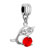 Jul Birthstone Light Red Crystal Diamond Accent Dolphin Bead Charm All Brand Bracelet