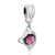 February Birthstone Heart Dangle European Beads All Brands Charms Bracelets