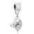 Classic April Birthstone Heart Love Dangle European Beads All Brands Charms Bracelets