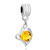 November Birthstone Citrine Topaz Heart Dangle European Beads All Brands Charms Bracelets