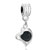 Black Birthstone Heart Dangle European Beads All Brands Charms Bracelets