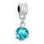 Classic March Birthstone Art Ball Fit All Brands &  Dangle European Beads Charms Bracelets