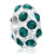 May Birthstone Emerald Green Crystal Diamond Accent Clear White Ball Beads Charms Bracelets