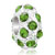 Aug Birthstone Peridot Green Crystal Diamond Accent Clear White Ball Silver Plated Beads Charms Bracelets