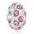 Oct Birthstone Rose Pink Crystal Diamond Accent Clear White Ball Beads Charms Bracelets