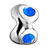 Sapphire September Birthstone Fit All Brands Silver Plated Beads Charms Bracelets