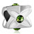 Four Leaf Grass With August Birthstone Peridot Crystal All Brands Silver Plated Beads Charms Bracelets