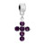 Cross Amethyst February Birthstone Fit All Brands Dangle European Beads