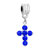 Cross Sapphire September Birthstone Fit All Brands Dangle European Beads Charms Bracelets