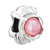 Pink Pearl Flower Fit All Brands Silver Plated Beads Charms Bracelets