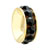 Golden With Black Crystal Circle Gold Plated Beads Charms Bracelets