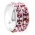 With October Birthstone Double Circle Silver Plated Beads Charms Bracelets