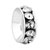 With April Birthstone Circle Silver Plated Beads Charms Bracelets