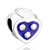 Purple Heart Drip Smile Love Silver Plated Beads Charms Bracelets