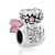 Pink Flower Fairy Fit All Brands Two Tone Plated Beads Charms Bracelets