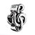 Silver Tone Music Note European Beads