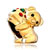 Cute Teddy Bear Heart Forever Love Holding Xmas Tree Beads Fit All Brands Gold Plated Charms Bracelets