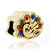 22K Colorful Crystal Peacock Animal All Brand Gold Plated Beads Charms Bracelets
