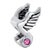 Note With Wings October Birthstone Rose Crystal Silver Plated Beads Charms Bracelets