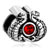 Double Snake Around Light Siam Rhinestone Crystal Silver Plated Beads Charms Bracelets