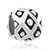 Grid And Dots Silver Plated Beads Charms Bracelets