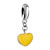 Heart With Yellow Drip Gum All Brands Euro Love Dangle European Beads Charms Bracelets