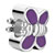 Cute Double Wing Butterfly With Purple Drip Gum All Brands Euro Silver Plated Beads Charms Bracelets