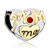 Mother' S Day Heart Mom Love Siam Crystal Fit All Brands Silver Plated Beads Charms Bracelets