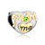 Peridot Swarovski Crystal Golden Love Mom Heart Gifts For Mother Fit All Brands Two Tone Plated Beads Charms Bracelets