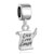 Sheet With "Live Love Laugh" And Quill Dangle Silver Plated Beads Charms Bracelets