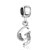 Simple Letter G With April Birthstone Clear Dangle European Beads
