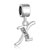 Simple Letter X With April Birthstone Clear Dangle European Beads