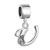 Simple Letter U With April Birthstone Clear Dangle European Beads